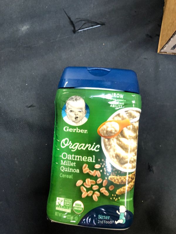 Photo 4 of Gerber Baby Cereal Organic Oatmeal Millet Quinoa, 8 oz BEST BY 6/30/2022
