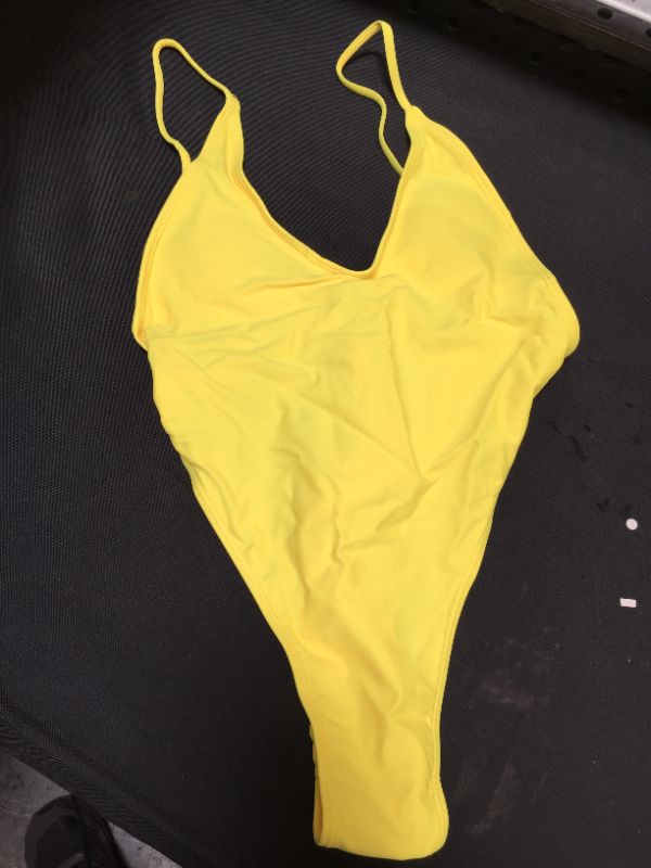 Photo 1 of WOMENS YELLOW BATHING SUIT SMALL