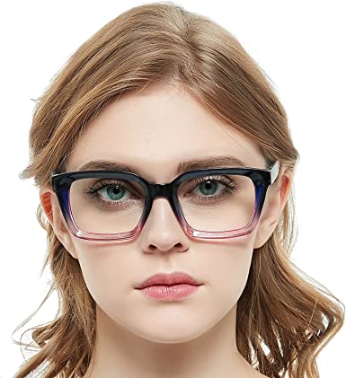 Photo 1 of MARE AZZURO Square Reading Glasses Women Trendy Large Readers 2.00X PURPLE