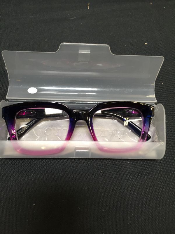 Photo 3 of MARE AZZURO Square Reading Glasses Women Trendy Large Readers 2.00X PURPLE