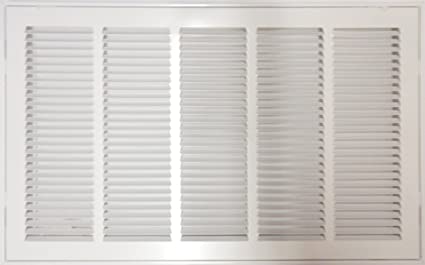 Photo 1 of 25" X 20" Return Air Filter Grille * - Filter Included * - Easy Plastic Tabs for Removable Face/Door - HVAC Vent Duct Cover - White [Outer Dimensions: 26.75w X 21.75h]
