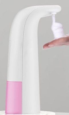 Photo 1 of Automatic Foam Soap No-touch Infrared Dispenser White/pink 250ml Capacity
