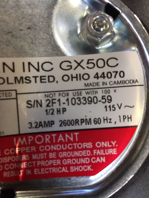 Photo 1 of Moen GX50C Prep Series 1/2 HP Continuous Feed Garbage Disposal, Black & 22036 3-1/2 Inch Kitchen Sink Stainless Steel Basket Strainer with Drain Assembly, Stainless
