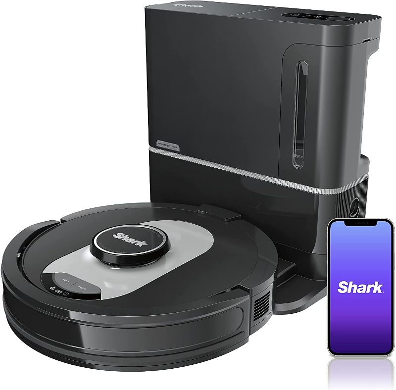 Photo 1 of Shark RV2502AE AI Ultra Robot Vacuum with XL HEPA Self-Empty Base, Bagless, 60-Day Capacity, LIDAR Navigation, Smart Home Mapping, UltraClean, Perfect for Pet Hair, Compatible with Alexa, Black
