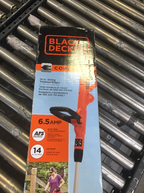 Photo 2 of BLACK+DECKER String Trimmer with Auto Feed, Electri