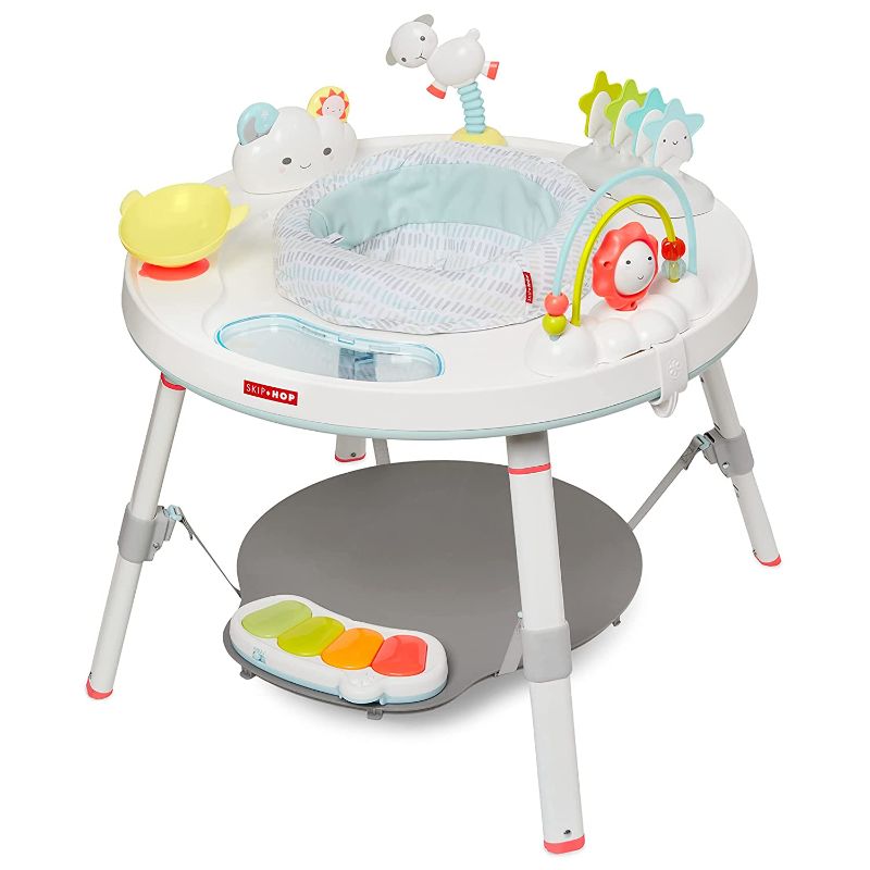 Photo 1 of Skip Hop Baby Activity Center: Interactive Play Center with 3-Stage Grow-with-Me Functionality, 4mo+, Silver Lining Cloud
