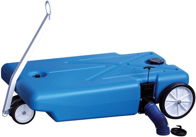 Photo 1 of Barker 4-Wheeler Tote Tank - 32 Gallon Capacity (27844) , Blue
