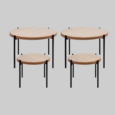 Photo 1 of 4ct Risers Metal Legs with Wood Top - Bullseye's Playground™ pack of 6
