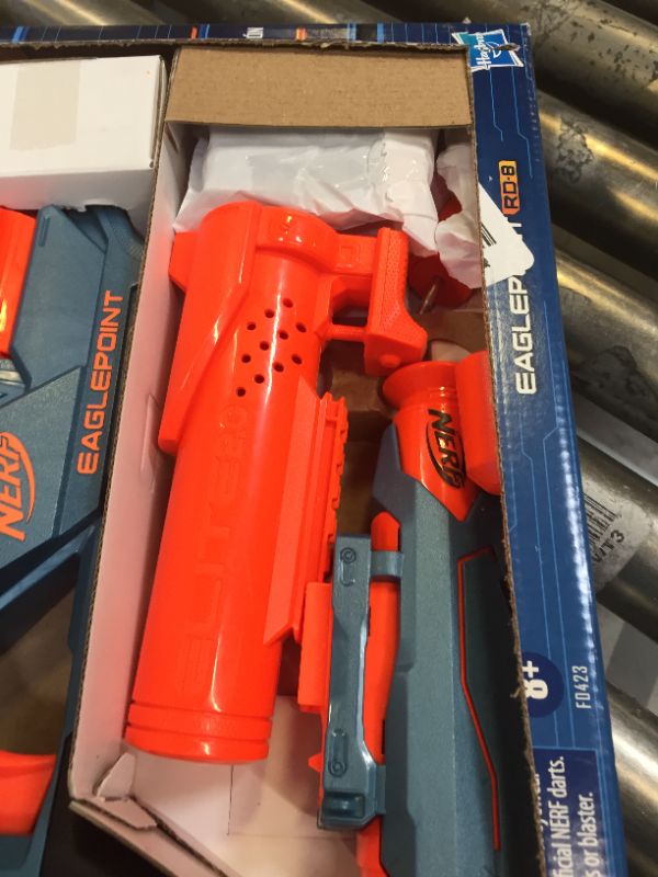 Photo 4 of 
NERF Elite 2.0 Eaglepoint RD-8 Blaster -- 8-Dart Drum, Detachable Scope and Barrel, 16 Official Elite Darts, Bolt Action
