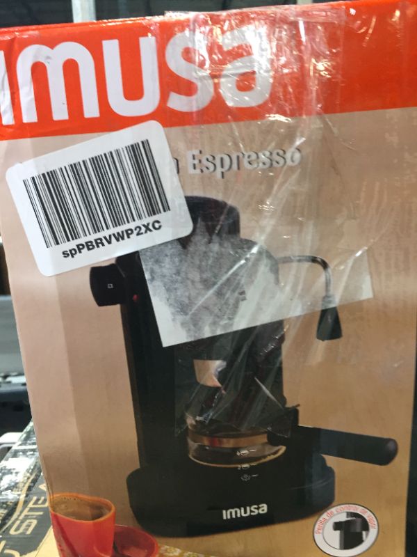 Photo 7 of Imusa Espresso & Cappuccino Maker Black - 4 Cup