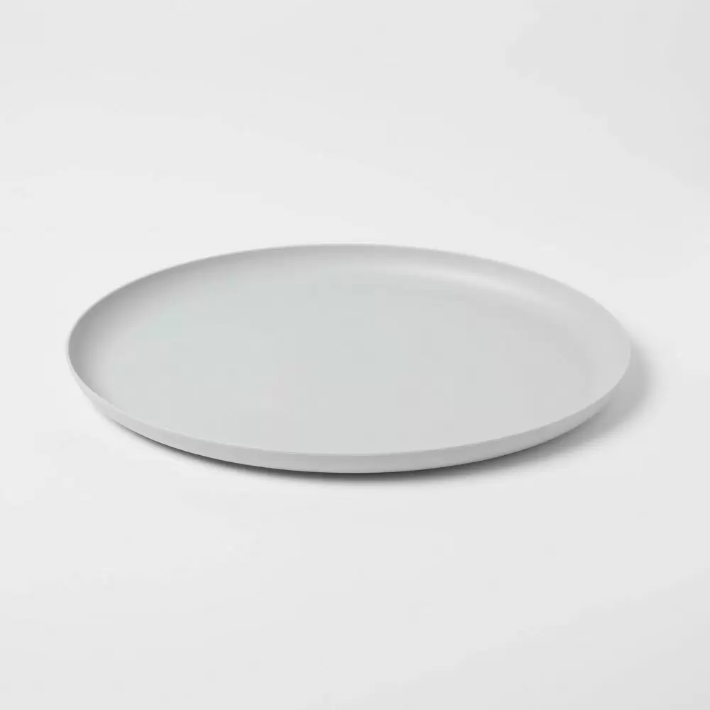 Photo 1 of 18 pack 12" x 15" Plastic Oval Serving Platter Gray - Room Essentials