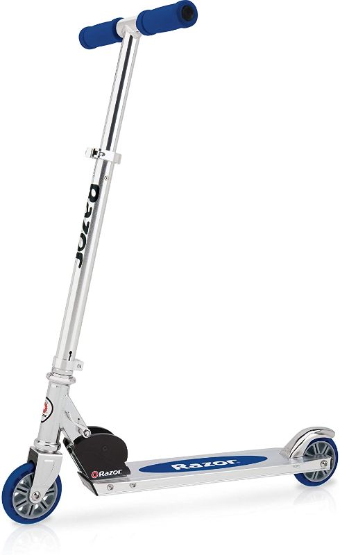 Photo 1 of Razor A Kick Scooter for Kids – Foldable,Lightweight, Adjustable Height Handlebars, for Riders 5 Years and up, and up to 143 lbs
