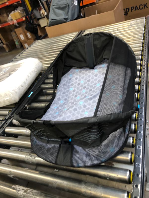 Photo 2 of Munchkin Brica Fold N Go Travel Bassinet - Gray. Used, Moderate Use, Box Packaging Damaged.  Not in Original Box Packaging.