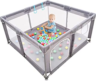 Photo 1 of Baby Playpen , Baby Playard, Playpen for Babies with Gate ,LIAMST Indoor & Outdoor Playard for Kids Activity Center?LIAMST Sturdy Safety Play Yard with Soft Breathable Mesh. 