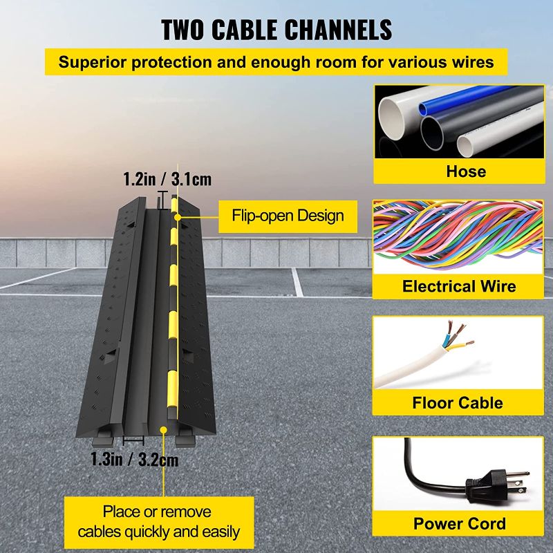 Photo 1 of 2 Channel 11000lbs per Axle Capacity Protective Wire Cord Ramp