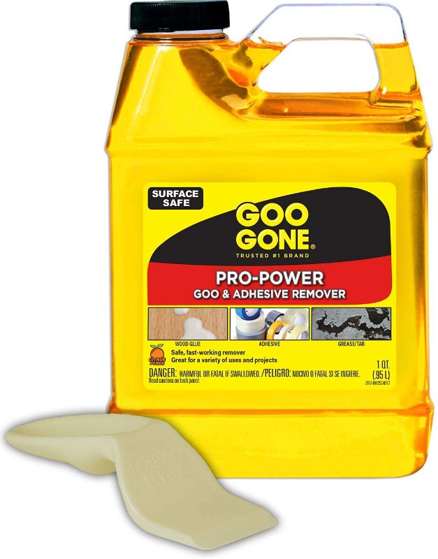 Photo 1 of  Goo Gone Pro-Power - 32 Ounce & Sticker Lifter - Professional Strength Adhesive Remover, Removes Stickers, Tape, Grease and More
