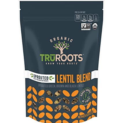 Photo 1 of 4 PACK TruRoots Organic Sprouted Lentil Blend, 8 Ounces, Certified USDA Organic, Non-GMO Project Verified EXP NOV 2022
