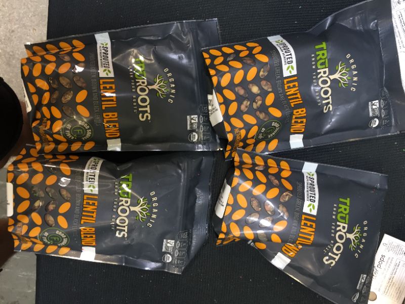 Photo 2 of 4 PACK TruRoots Organic Sprouted Lentil Blend, 8 Ounces, Certified USDA Organic, Non-GMO Project Verified EXP NOV 2022
