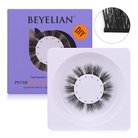 Photo 1 of BEYELIAN Lash Clusters,DIY Lash Extension,Individual Eyelashes, Cluster Eyelash Extensions Glue Bonded Eyelash Clusters 12mm THICK
