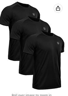 Photo 1 of 3 PACK - Neleus Men's Dry Fit Mesh Athletic Shirts SIZE MEDIUM