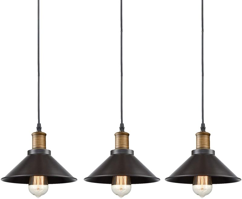 Photo 1 of CLAXY Ecopower Industrial Mini Oil Rubbed Bronze Pendant Light 3 Pack