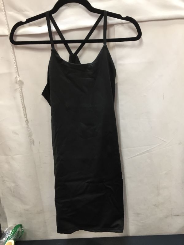 Photo 1 of NYLON BLACK DRESS (MEDIUM)
WITH BUILT IN BRA 