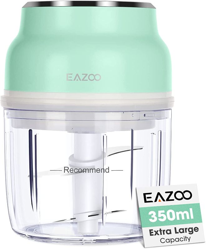 Photo 1 of Electric Mini Garlic Chopper, EAZOO Cordless Mini Chopper Food Processor, Portable Small Food Chopper for Garlic Onion Veggie, Dicing, Mincing ( 350ml )