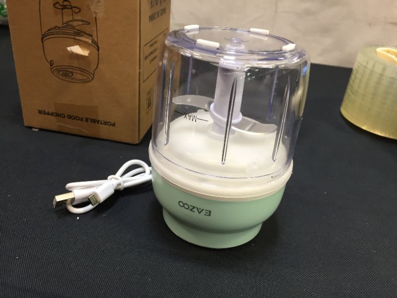 Photo 1 of Electric Mini Garlic Chopper, EAZOO Cordless Mini Chopper Food Processor, Portable Small Food Chopper for Garlic Onion Veggie, Dicing, Mincing ( 350ml )