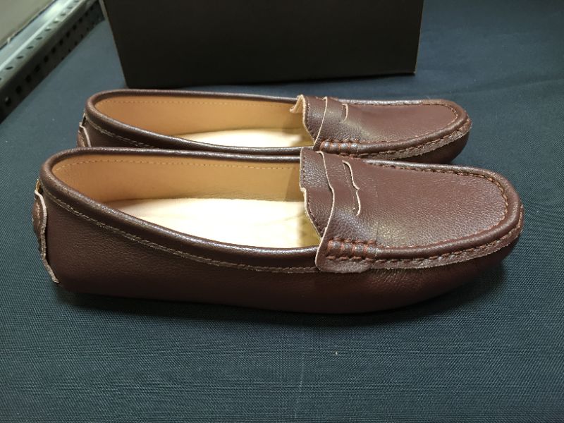 Photo 2 of Artisure Women's Classic Genuine Leather Penny Loafers Driving Moccasins Casual Slip On Boat Shoes Fashion Comfort Flats SIZE 8.5 COFFEE