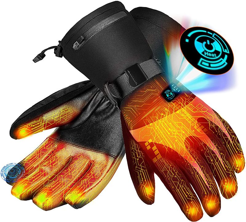 Photo 1 of Heated Gloves for Women/Men - 7.4V 5-Level Electric Heating Gloves for Winter Workout/Sport
LARGE