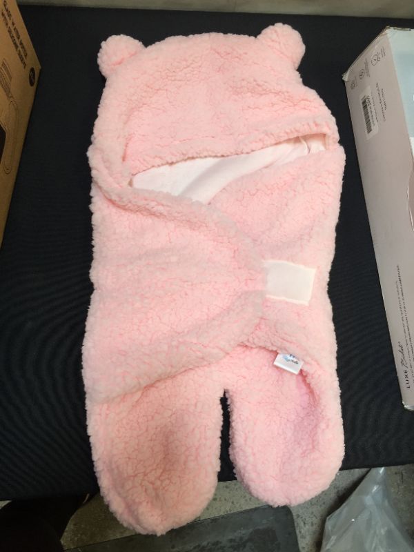 Photo 1 of BlueMello Baby Swaddle Blanket | Ultra-Soft Plush Essential for Infants 0-6 Months | Receiving Swaddling Wrap Pink | Ideal for Baby Boy Accessories and Newborn Registry | Perfect Baby Girl Shower Gift