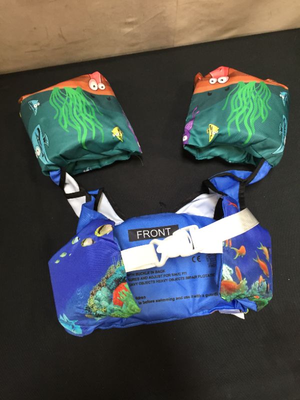 Photo 1 of kids life jacket with floaties 30-66 lbs 