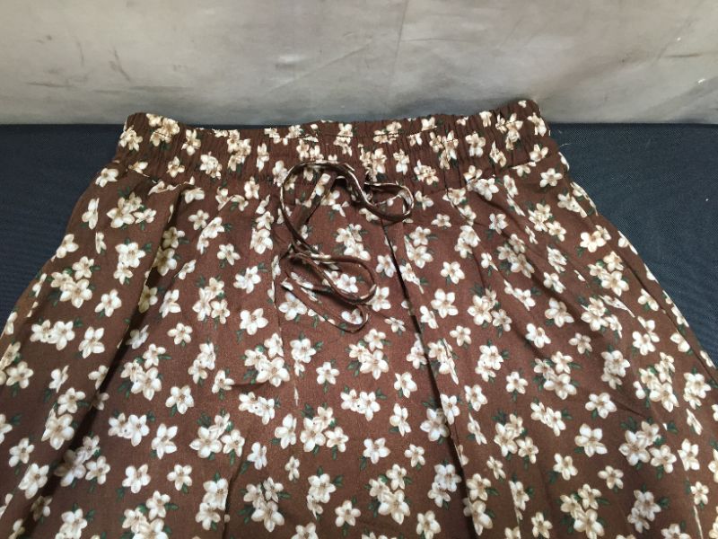 Photo 2 of FLORAL MAXI SKIRT (BROWN) MEDIUM