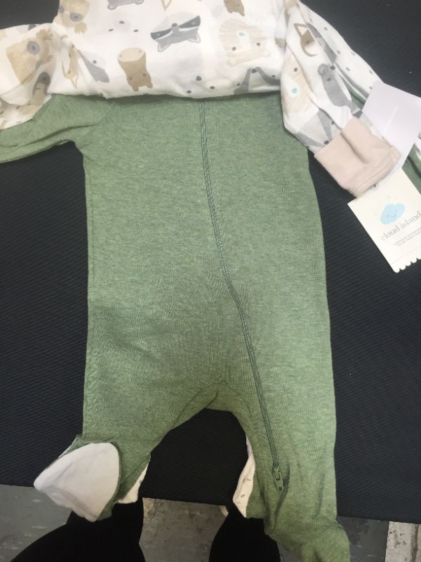 Photo 1 of Baby Boys' Little Cub Sleep N' Play - Cloud Island™ Olive Green/White (2 pack) 
size 0-3 M