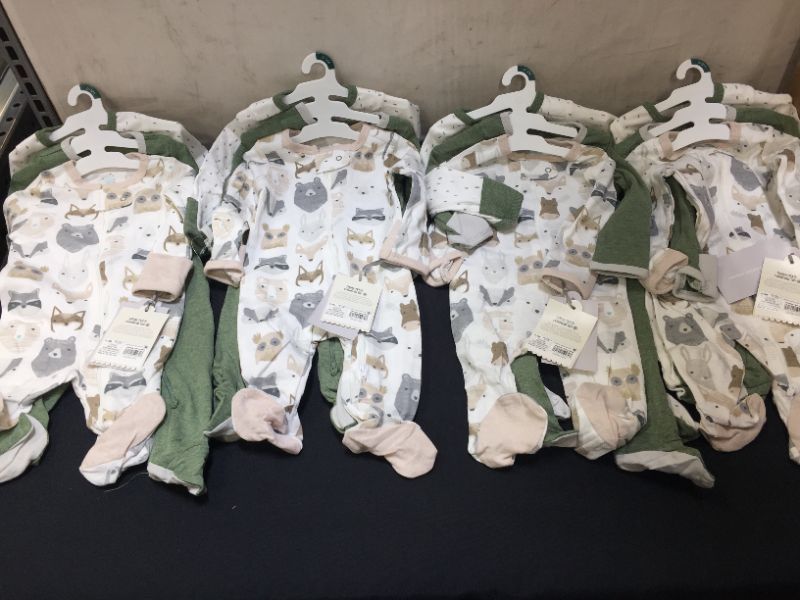 Photo 1 of Baby Boys' Little Cub Sleep N' Play - Cloud Island™ Olive Green/White ( 4 pack) (12pcs total)
size 0-3 M