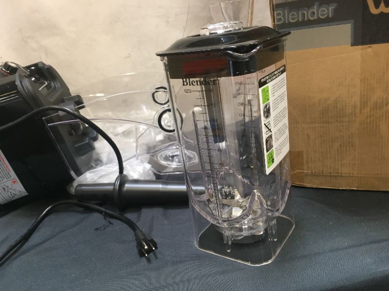 Photo 8 of WantJoin Professional Commercial Blender With Shield Quiet Sound Enclosure 2200W Industries Strong and Quiet Professional-Grade Power, Self-Cleaning, Black
