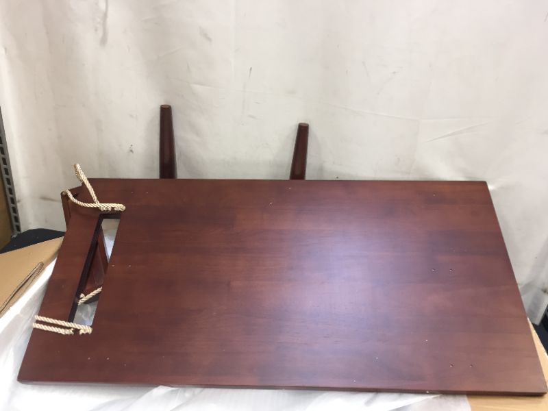 Photo 1 of Chabudai Table Rubber Wood Furniture, Japanese Accent Floor Desk for Living Room, Entryway, Dining Room, Kitchen, Home Office, Natural Beauty & Unique Appearance, Wear Resistance, 6.6 kg (Walnut)
