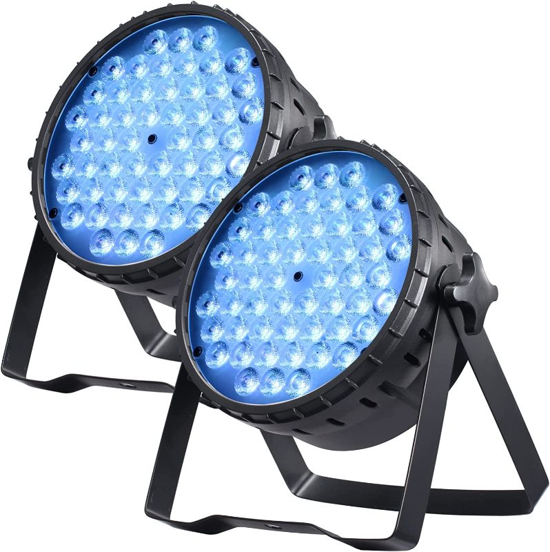 Photo 2 of BETOPPER DJ Lights 2 Pack, 54x3W LED Par Lights, DMX Stage Lights Sound Activated, Strobe Wash Lights for Wedding, Church, Party, Club, Concert and Festival Events
