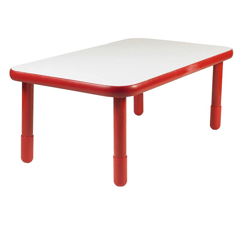 Photo 2 of Angeles-AB745RPR20 Baseline 48"x30" Rect. Table, Homeschool/Playroom Furniture, Kids Activity Table for Preschool/Classroom Learning, 20" Legs, Red---legs not included 
