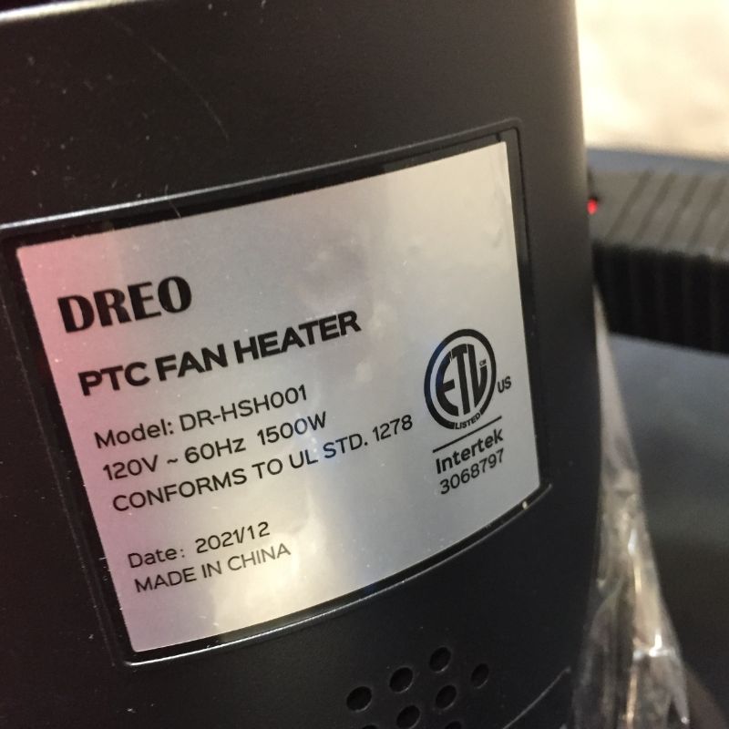 Photo 1 of DREO PTC  FAN HEATER Model DR-HSH001