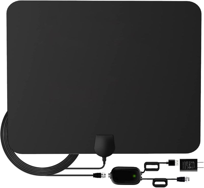 Photo 1 of Amplified HDTV Indoor Antenna Long 250+ Miles Range Signal Reception- Amplifier Signal Booster - Support 4K 1080p All Older TV + 16.5 ft Coax HDTV Cable/AC Adapter