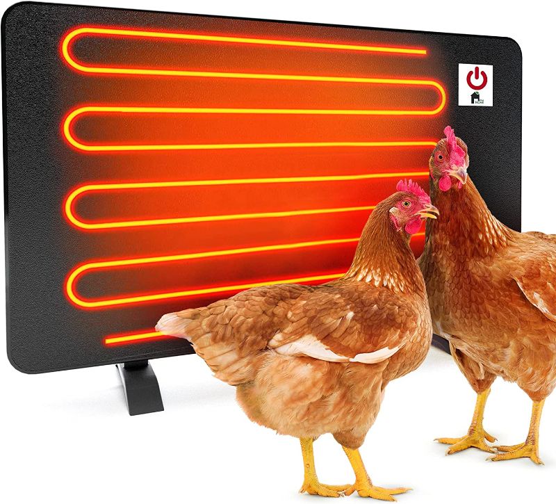 Photo 1 of EconoHome Safe Chicken Coop Heater, Outdoor Animal Heater Safer Than Brooder Lamp, Gently Warm, 150 Watts, ETL Compliant for Safety - Also for Pets and Under Desk