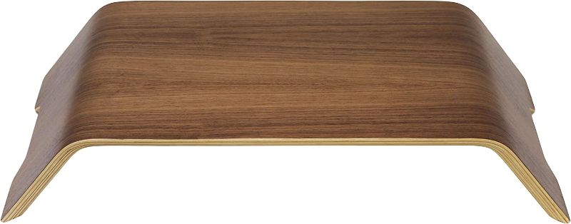 Photo 1 of HumanCentric Wood Monitor Stand and Computer Riser for Desk (Black Walnut) | Wooden Shelf Stand for Monitors, Computers, Laptops, Desktops, PCs to Organize Home & Office | Patented