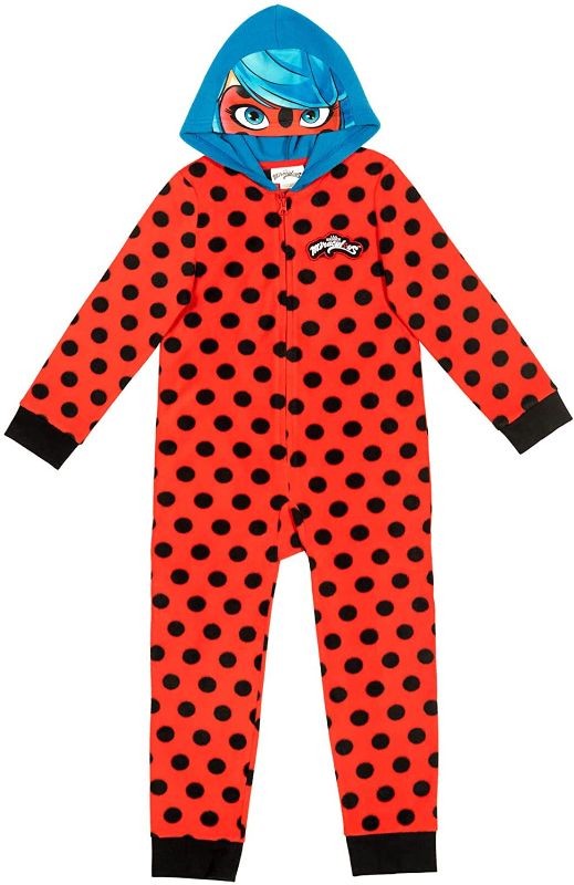 Photo 1 of Miraculous Ladybug Zip-Up Costume Onesie Pajama Coveralls, Size 7/8
