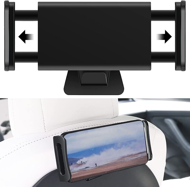 Photo 1 of XTAUTO Cell Phone Tablet Car Mount Holder Compatible with 2016-2022 Tesla Model 3 Model Y Headrest Mount Back Seat Cellphone Tablet Stand Cradle Tesla Model 3/Y Accessories Upgrade
