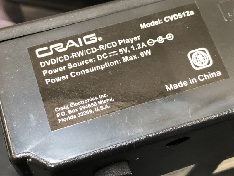 Photo 4 of Craig Electronics Inc. - DVD Player With Remote Control  
