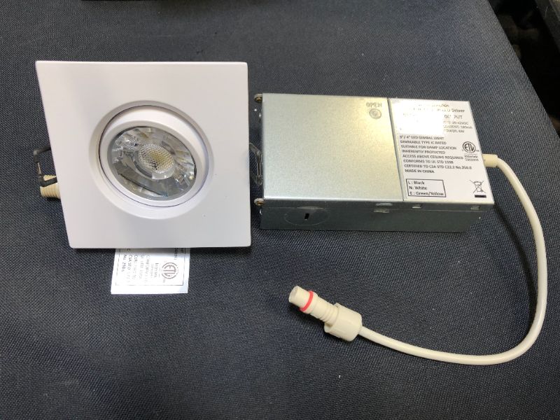 Photo 1 of 1 pc Pompano LED Recessed Gimbal Downlights Square 3in 8w