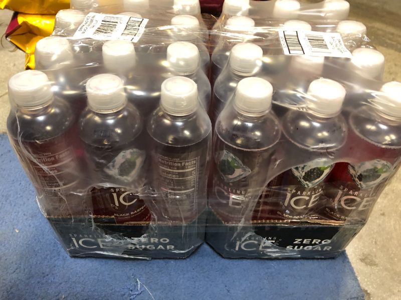 Photo 3 of 2 PACK Sparkling ICE, Black Raspberry Sparkling Water, Zero Sugar Flavored Water, with Vitamins and Antioxidants, Low Calorie Beverage, 17 fl oz Bottles (Pack of 12)
