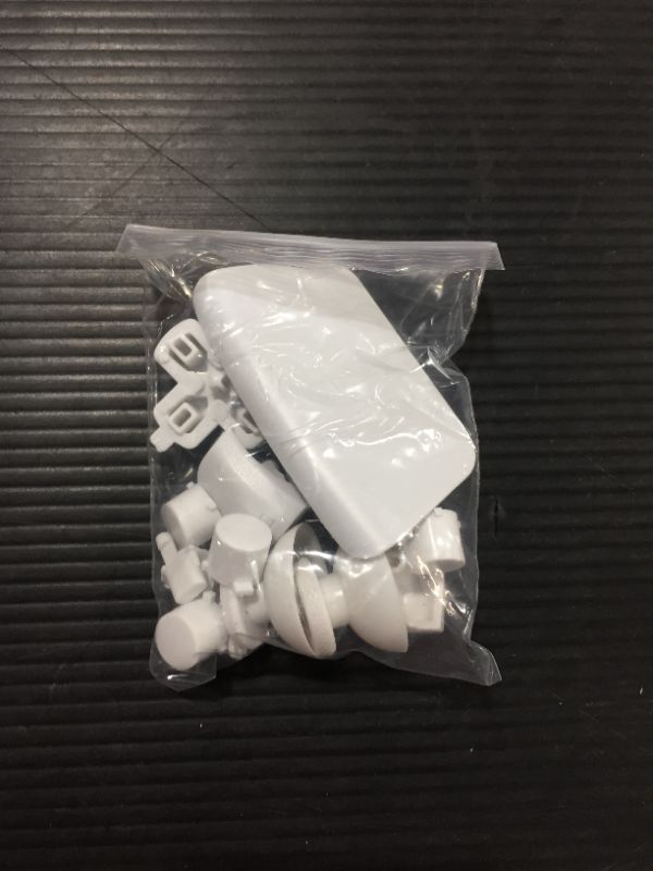 Photo 1 of WPS Replacement Clip Shell Touch Pad Thumbsticks Dpad R1 L1 Trigger Buttons w/Accent Rings Set for PS5 Playstation Controller (White)