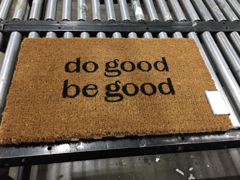 Photo 2 of 1'6"x2'6" Do Good Be Good Doormat Black - Threshold™ Designed with Studio McGee
